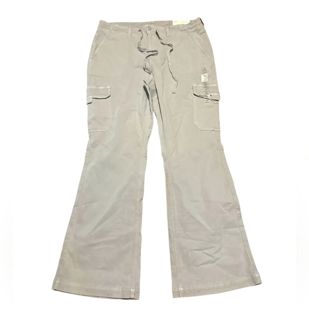 American Eagle Outfitters Gray Wide Leg Pants classic boot cut size 14 - Picture 2 of 7